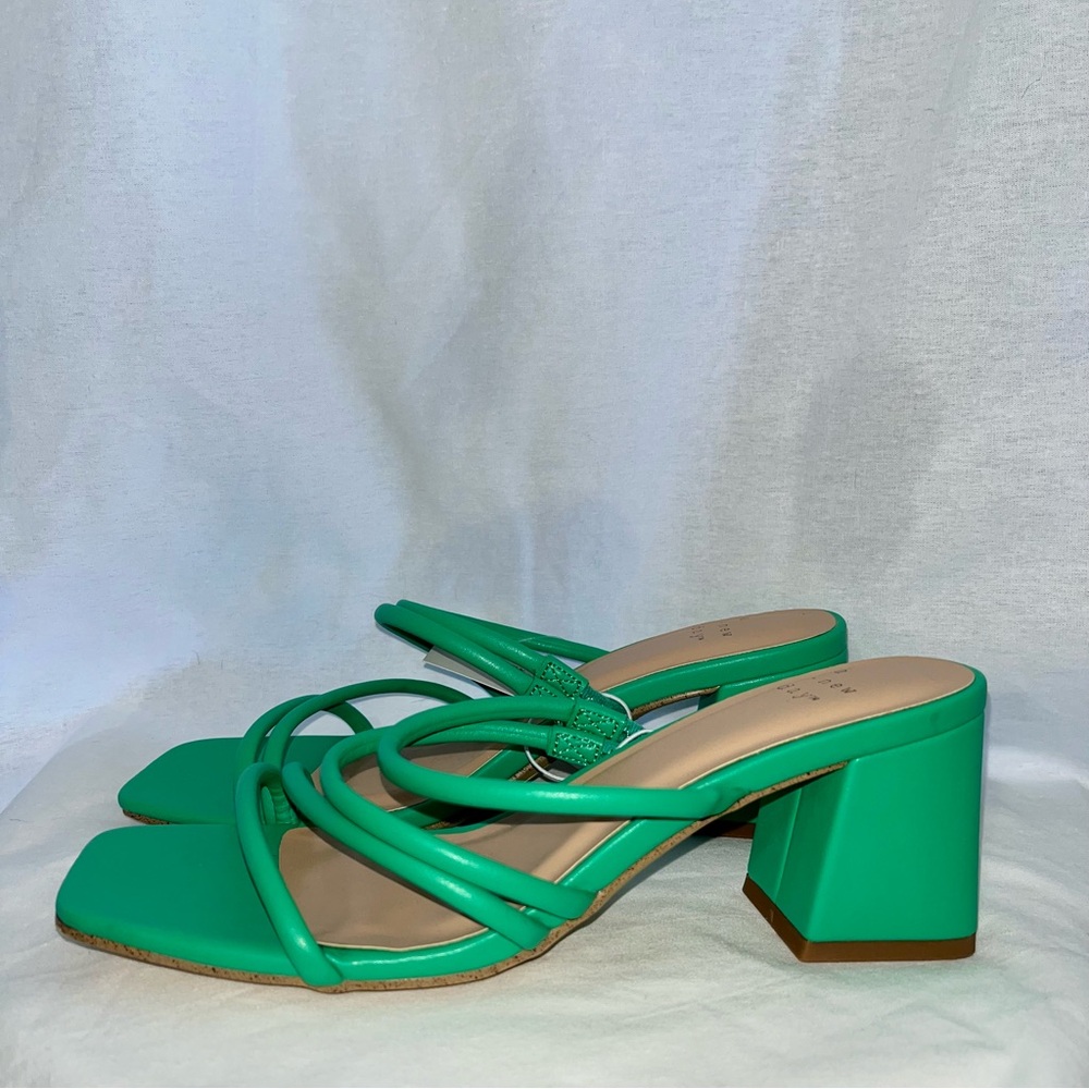 A New Day Women's Mule Block Green Heels | NWT Size 6 - Picture 2 of 9